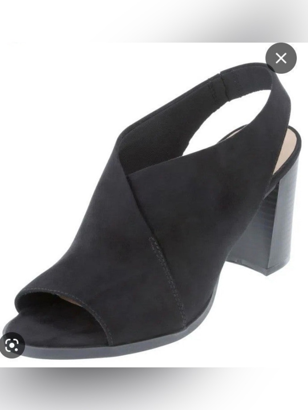 NWT Dexflex Comfort Tilda Black Open-Toe Slingback Block Heel Sandal Summer